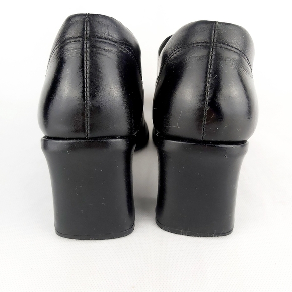 𝅺Caprice vintage leather ankle laced black heeled shoes made in Brazil size 37 - Picture 6 of 11